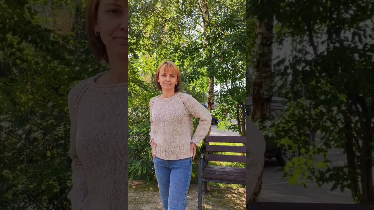 Джемпер из толстого хлопка #вязание #вязаниеспицами #вязаниекрючком #мквязание #мастерклассвязание смотреть онлайн