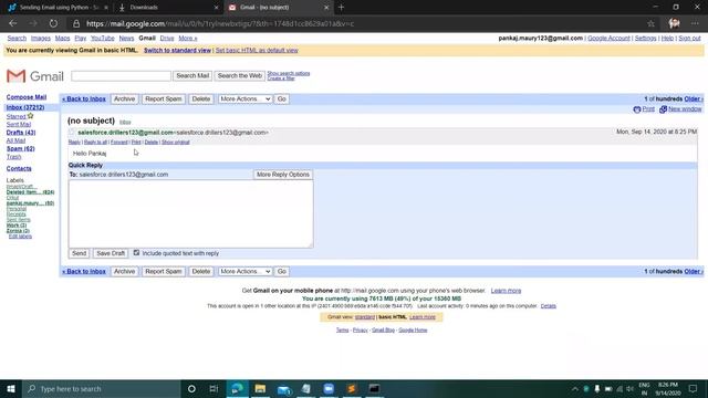 Session 47 - Sending Email in Python смотреть онлайн