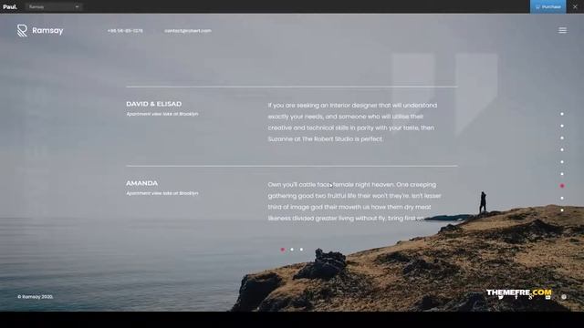 Ramsay - Personal CVResume WordPress Theme online cv modern Rio смотреть онлайн
