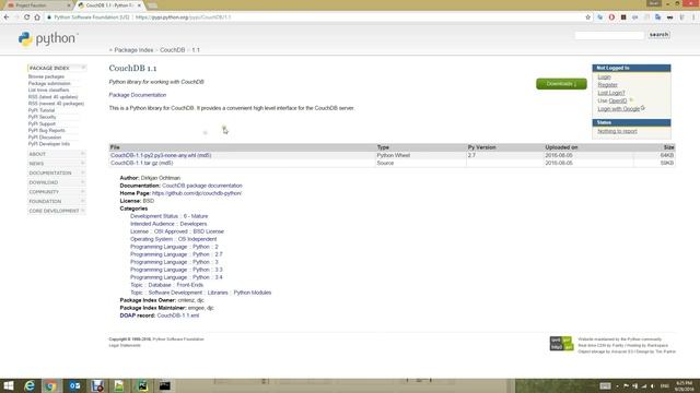 How To install CouchDB package for Python смотреть онлайн