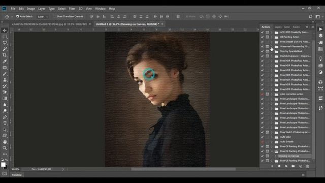 Oil paint & Digital Panting Action in Photoshop|Colorful Photo Effect| Painting Tutorial Photoshop смотреть онлайн
