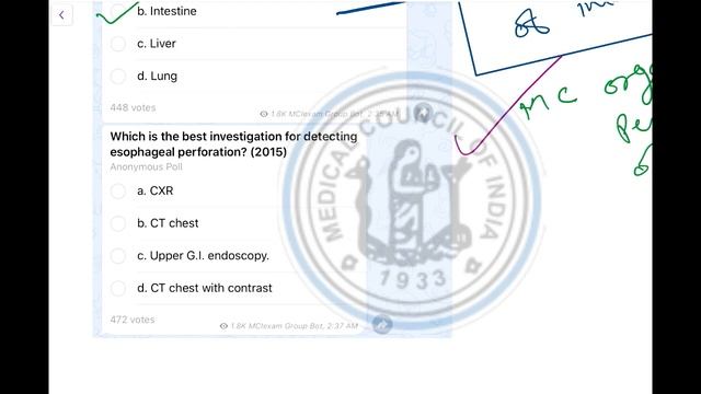 Surgery GIT MCI mcqs by Telegram Poll 30 & 31 Oct 2019 | Quick Revision and MCQs explanation смотреть онлайн