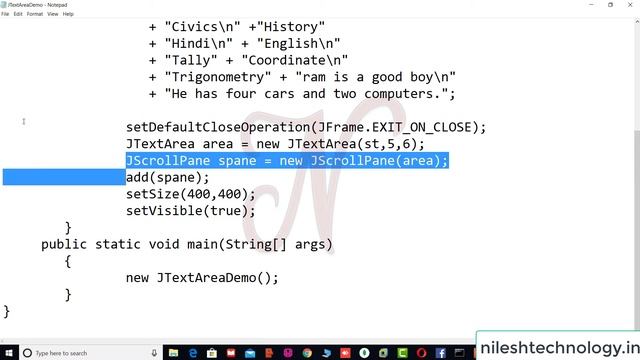 Java JList | JTextArea | JTable | JScrollPane смотреть онлайн