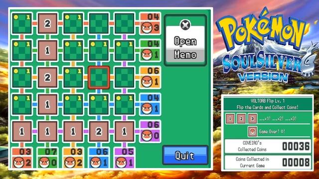 Como jogar Voltorb flip? Pokémon HeartGold/SoulSilver смотреть онлайн