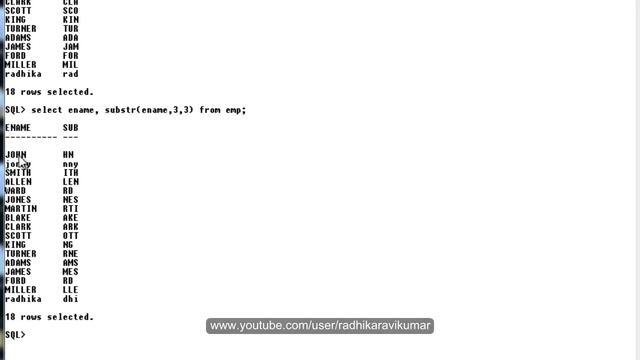 SQL : Substr function смотреть онлайн