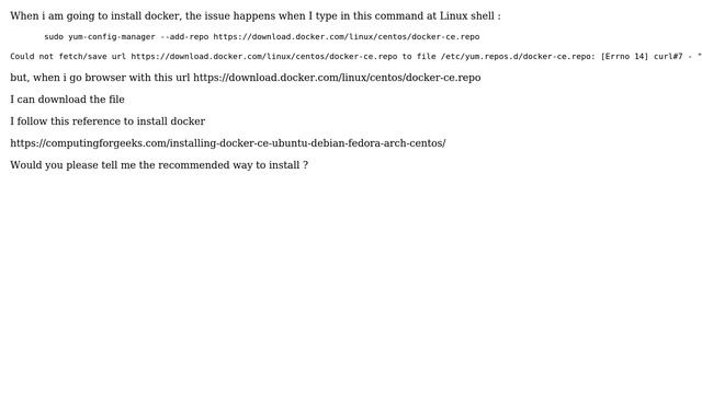 Unix & Linux: centos 7 install docker failed смотреть онлайн