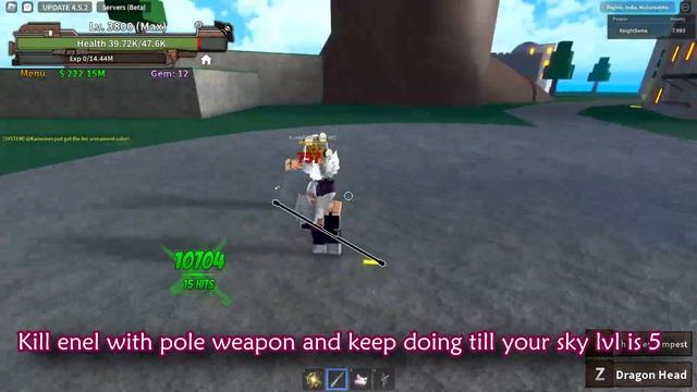 How to get Skypiean V2! (V2 Progression) [King Legacy] смотреть онлайн