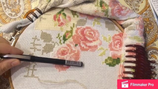 СП Подушкомания. Розы от Риолис. Вышивальный марафон. Готовая вышивка. смотреть онлайн