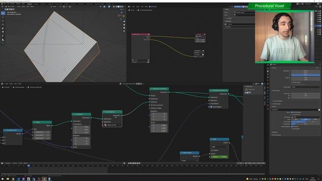 Geometry Nodes: Voxels in Blender - Minecraft-like terrain смотреть онлайн