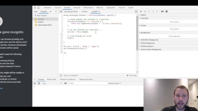 JavaScript Grandmaster 1110 Custom forEach polyfill callback function смотреть онлайн