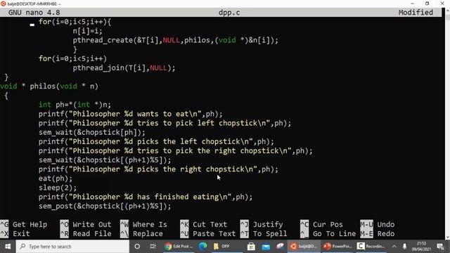 Dining Philosopher Problem program in C смотреть онлайн