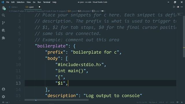 Boiler plate in VS code for C language || super tips ???? смотреть онлайн