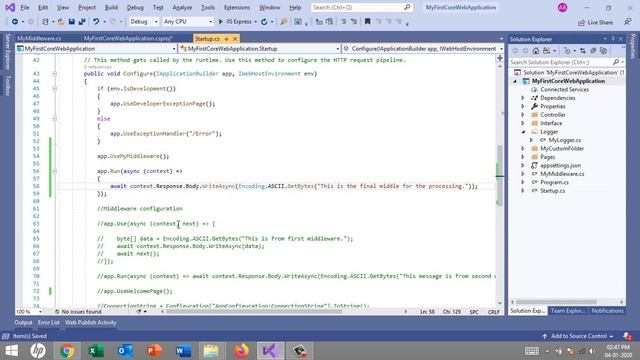 How to create custom Middleware in ASP.NET Core Request Pipeline - Part 2 | Infologs смотреть онлайн