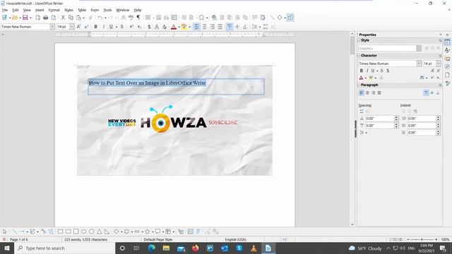 How to Put Text Over an Image in LibreOffice Writer смотреть онлайн
