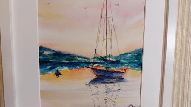 Картина "Лодка" ⛵️#Живопись #Акварель #Художник смотреть онлайн