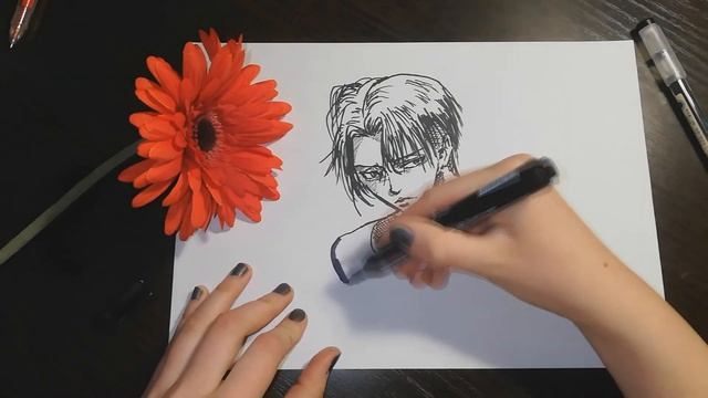 Как нарисовать Леви Аккермана за 6 минут?/How to draw draw Levi Ackerman/speed painting смотреть онлайн