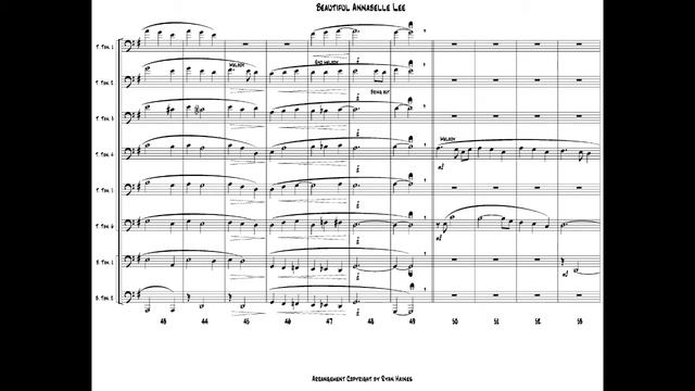 Beautiful Annabelle Lee for Trombone Octet - Arranged by Ryan Haines смотреть онлайн