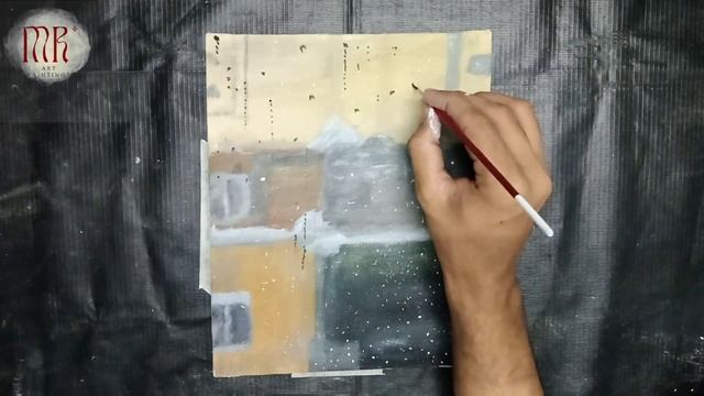 Rainy Day candle Painting / Acrylic Painting for bigginers смотреть онлайн