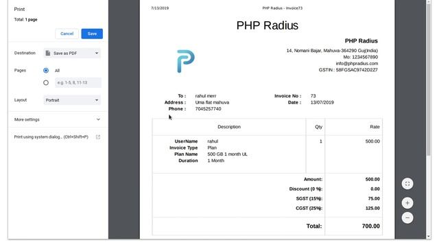 how to print invoice in client portal | PHP Radius смотреть онлайн