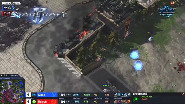 199 ARMY SUPPLY?! - Neeb vs Rogue - Starcraft 2 Global Finals смотреть онлайн