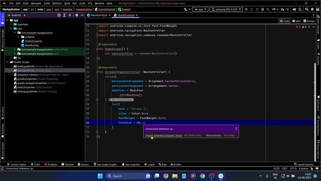 Change Screen On Button Click In Android Studio Jetpack Compose | Screen Navigation Jetpack Compose смотреть онлайн
