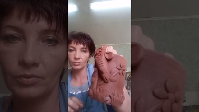 Мастер-класс Анны Сазоновой. Керамическая карандашница «Коза». Часть 1/2. смотреть онлайн