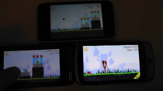 3 x angry birds iPhone, Nokia N8 and Nexus one смотреть онлайн