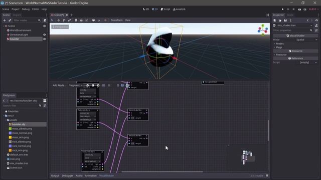 World Normal Mix Shader in Godot смотреть онлайн