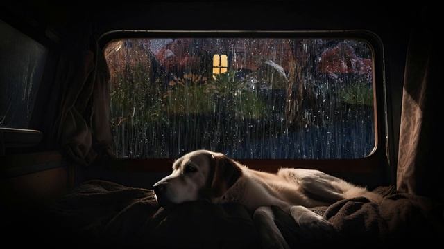Rain Sound On Window Car | In a Van in The Pouring Rain and Thunderstorm For Rest and Sleep смотреть онлайн