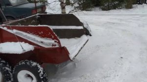 Чистим снег мотоблоком
