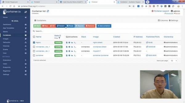 Install Portainer at Play-with-docker.com and Export/Import Image