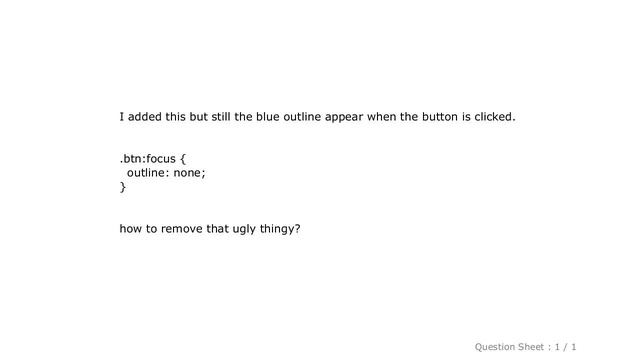 CSS : bootstrap button shows blue outline when clicked смотреть онлайн