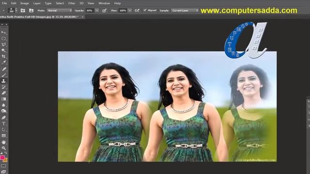 Photoshop CC Tutorials in Telugu 18|| Clone Stamp Tool || computersadda.com смотреть онлайн