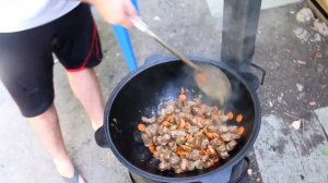 Кулеш. Готовим в казане на костре