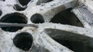 Удаление краски с литых дисков