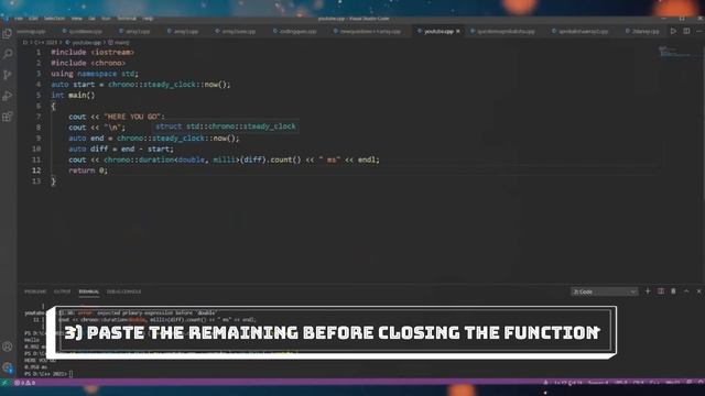 How to see Runtime/Compile time in VSCODE/ANY IDE (C++) смотреть онлайн