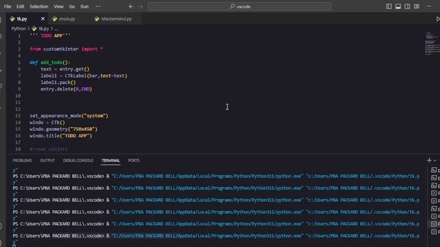 Simple TODO APP ---- With Python customtkinter - GUI app смотреть онлайн