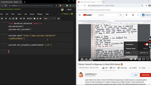 Youtube Auto Set Playback Speed | Youtube Automation- Python,DataKund смотреть онлайн