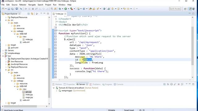Spring REST Api hello world example смотреть онлайн