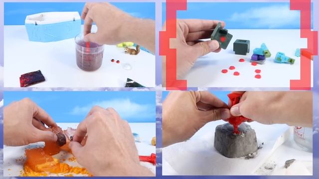 Treasure X Monster Gold Blue Coffin Wave 2 vs Minecraft Dino Volcano Battle! Review смотреть онлайн