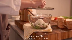 Honeyjubu Распорядок дня в 5 утра / Ланч-бокс для мужа, вкусная домашняя еда