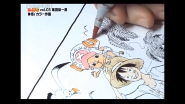 Eiichiro Oda Working On A Color Page