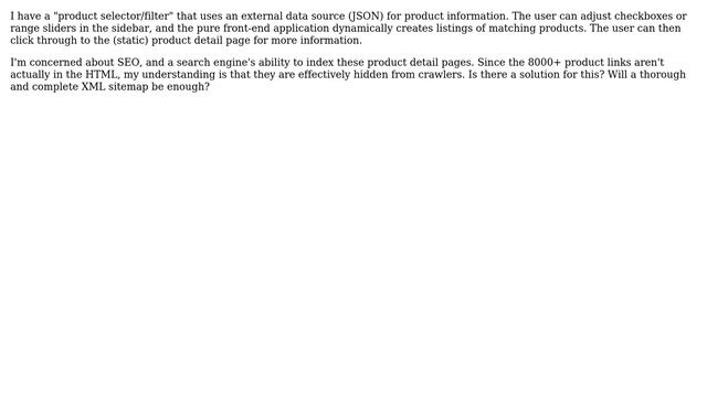 Webmasters: Dynamic product filter and SEO смотреть онлайн