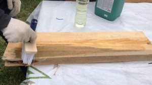 Тест отбеливателей для дерева. Убираем синеву, плесень.