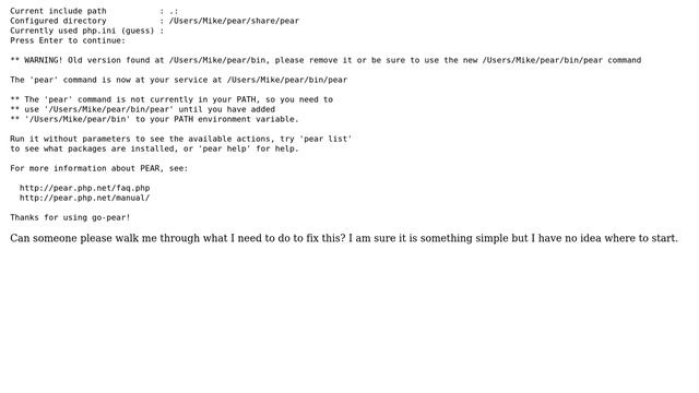 -bash: pear: command not found смотреть онлайн