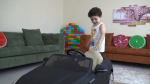 Yusuf'a yeni akülü araba siyah Mercedes Benz AMG! Açtık, kurduk, bindik, çok eğlendik!