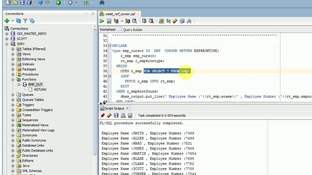 PL/SQL Tutorial: Strong Ref Cursor in Dynamic Cursors смотреть онлайн
