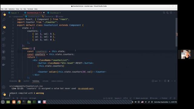 04 The Counter App state lifting смотреть онлайн