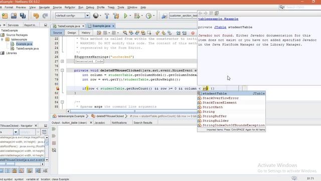 How to delete a row in jtable using a jbutton (netbeans) смотреть онлайн