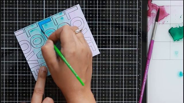 Watercolor Ombre CAS Valentine Card [DIY cardmaking idea] смотреть онлайн